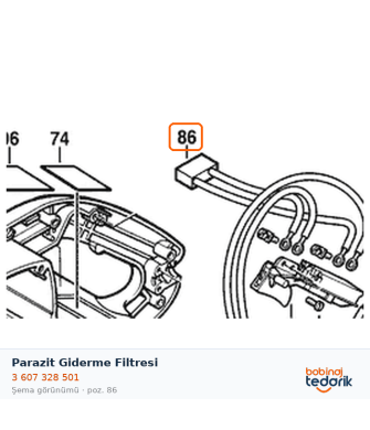 Bosch Parazit Giderme Filtresi — GBS 100 AE (3 607 328 501)