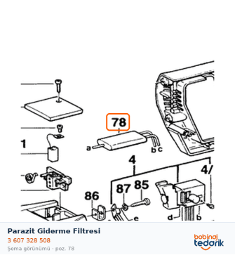 Bosch Parazit Giderme Filtresi — GSA 900 (3 607 328 508)
