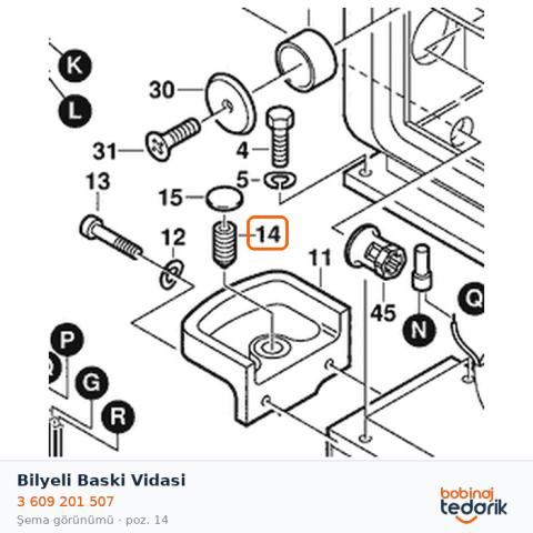 Bosch Bilyeli Baski Vidasi — GMB 32 (3 609 201 507)