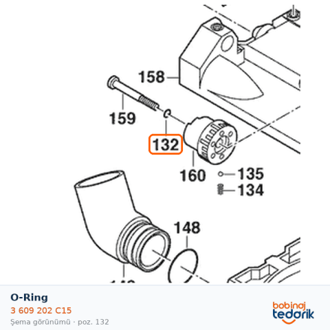 Bosch O-Ring — GFF 22 A (3 609 202 C15)