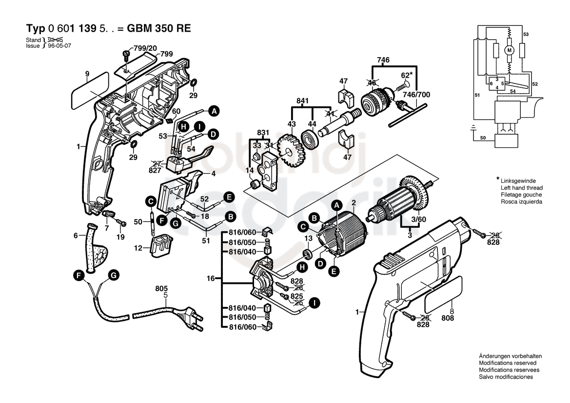 GBM 350 RE patlak şeması