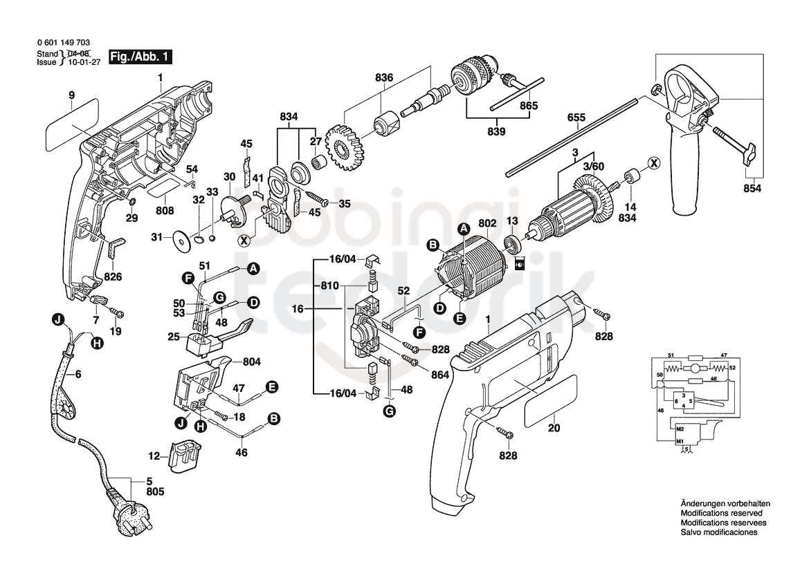 GSB 450 RE patlak şeması
